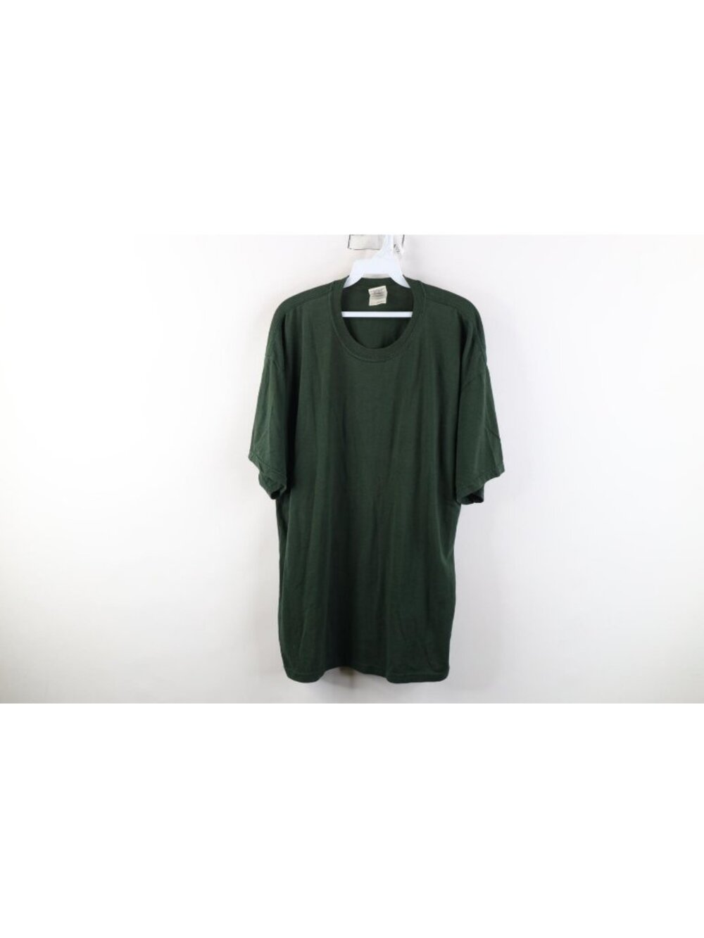 Vintage Y2K Streetwear Mens XL Sun Faded Blank Short Sleeve T-Shirt Hunter Green